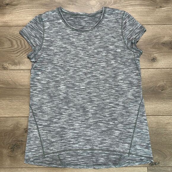 lululemon athletica Tops - Lululemon Another Mile Spaced Out Space Dye Gray Short Sleeve Tee Shirt Size 8